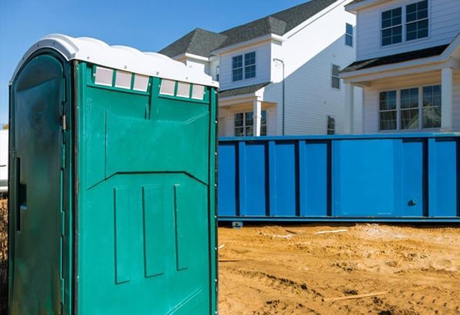 work site workers have access to porta potties